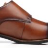 Mens Double Monk Strap Slip on Loafer Cap Toe Leather Oxford Formal Business Casual Comfortable Dress Shoes for Men - Image 4