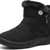 Hsyooes Womens Warm Fur Lined Winter Snow Boots Waterproof Ankle Boots Outdoor Booties Comfortable Shoes for Women - Image 2