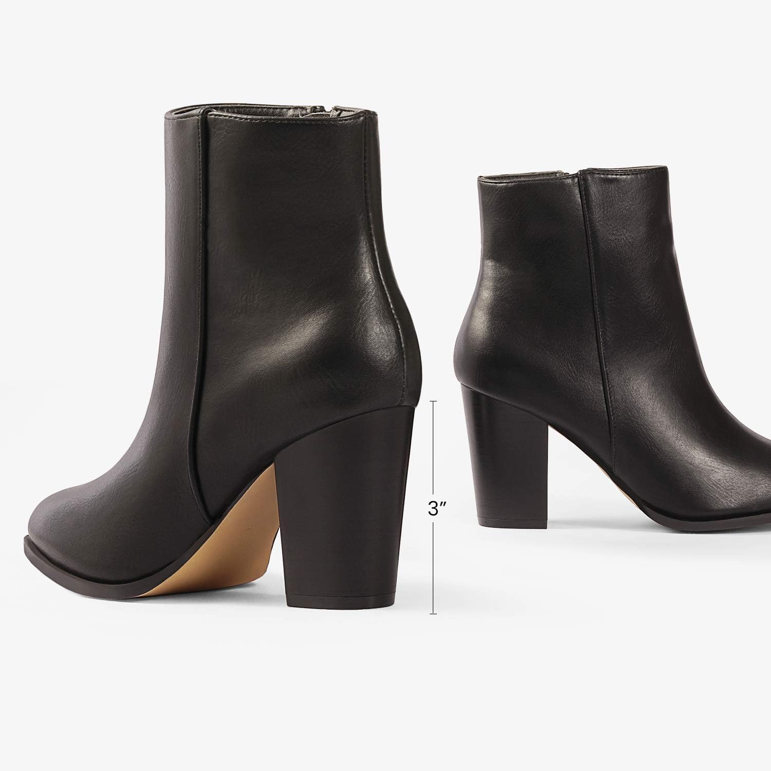 DREAM PAIRS Women's Ankle Boots Chunky Block Heel Booties - Image 5