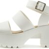 Soda ACCOUNT ~ Women Open Toe Two Bands Lug sole Fashion Block Heel Sandals with Adjustable Ankle Strap - Image 2