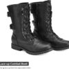 DREAM PAIRS Women's Combat Boots, Mid Calf Built-in Wallet Pocket Lace up Military Ankle Booties - Image 5