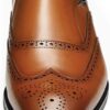 FRASOICUS Men ’s Dress Shoes Genuine Leather Monk Strap Wingtip Formal Shoes Slip-On Loafer - Image 4