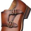 Mens Double Monk Strap Slip on Loafer Cap Toe Leather Oxford Formal Business Casual Comfortable Dress Shoes for Men - Image 5