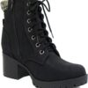 Soda Single Lug Sole Chunky Heel Combat Ankle Boot Lace up w/Side Zipper - Image 3