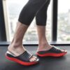 KuaiLu Mens Recovery Sandals Orthotic Thick Cushion Open Toe Sport Slides, Reduces Stress on Feet With Comfortable Plantar Fasciitis, Joints & Back Post-Exercise - Image 4