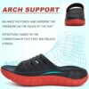 KuaiLu Mens Recovery Sandals Orthotic Thick Cushion Open Toe Sport Slides, Reduces Stress on Feet With Comfortable Plantar Fasciitis, Joints & Back Post-Exercise - Image 5