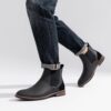 Jousen Men's Chelsea Boots Casual Nubuck for Men Dress Pull on Retro Boot - Image 7