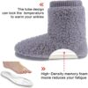 MIXIN Women's Comfort Warm Faux Fleece Fuzzy Ankle Bootie Slippers Plush Lining Slip-on House Shoes Anti-Slip Sole Indoor/Outdoor - Image 5