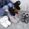 MIXIN Women's Comfort Warm Faux Fleece Fuzzy Ankle Bootie Slippers Plush Lining Slip-on House Shoes Anti-Slip Sole Indoor/Outdoor - Image 3