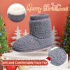 MIXIN Women's Comfort Warm Faux Fleece Fuzzy Ankle Bootie Slippers Plush Lining Slip-on House Shoes Anti-Slip Sole Indoor/Outdoor - Image 4
